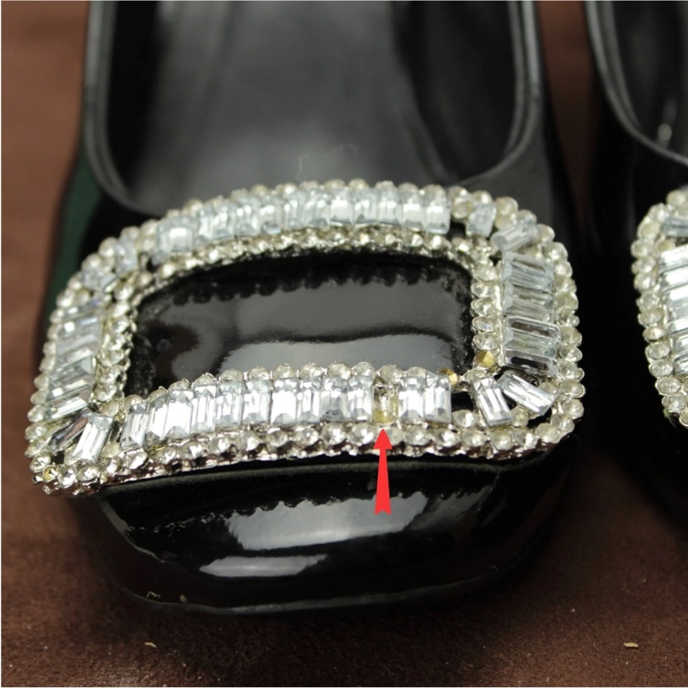 Roger Vivier Belle Vivier crystal embellished Pumps Heels 8 patent leather Black - Picture 16 of 16